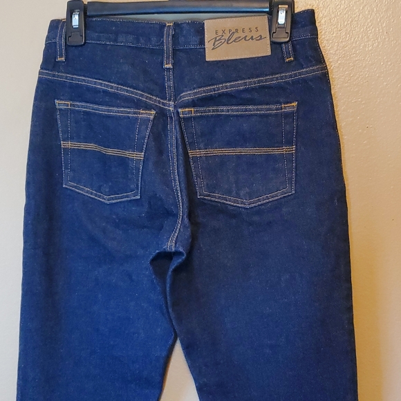 Express Bleus | Premium Heavyweight Straight Leg Blue Denim Jeans 1/2 L - Picture 4 of 7